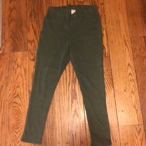 Army green jeggings